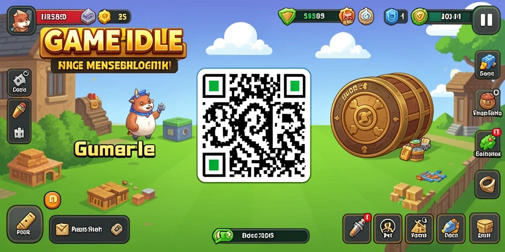 Screenshot utama 8QR menampilkan gameplay Idle seru dan menyenangkan.
