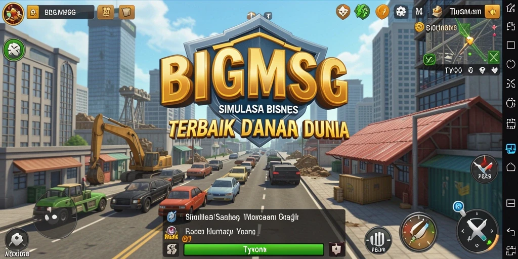 Tampilan gameplay <strong>BIGMSG</strong> yang menarik dan interaktif dalam simulasi bisnis.