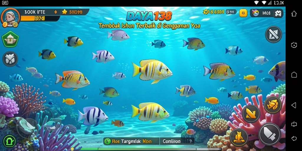 Tampilan gameplay DAYA138 dengan aksi menembak ikan yang seru.