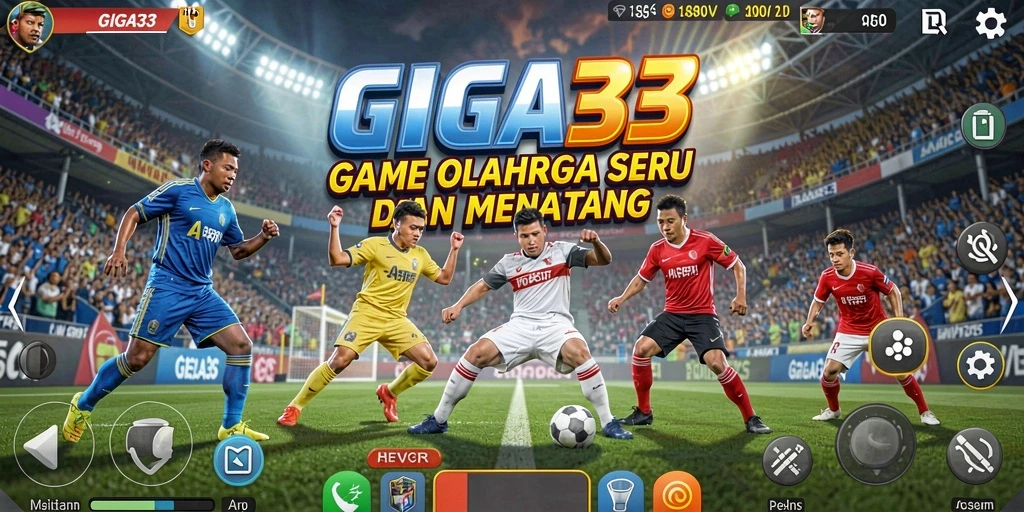 Screenshot GIGA33 menampilkan aksi seru dalam permainan olahraga.