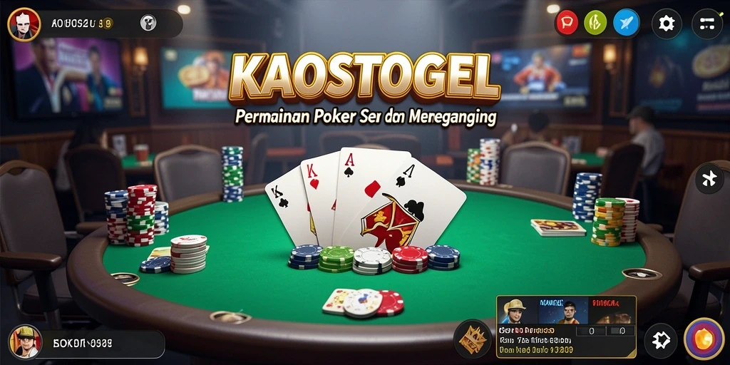Gameplay seru KAOSTOGEL menampilkan aksi poker yang mendebarkan.