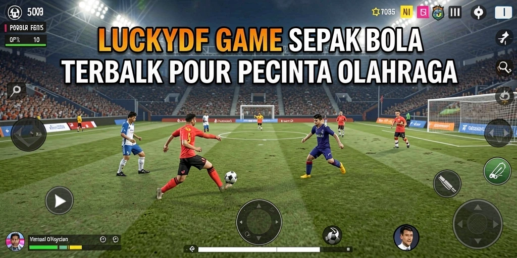 Gameplay LUCKYDF yang menarik dalam suasana pertandingan sepak bola.
