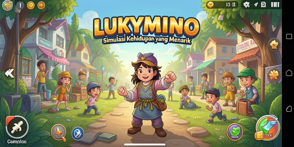 Tampilan gameplay yang seru dan interaktif dari LUKYMINO.