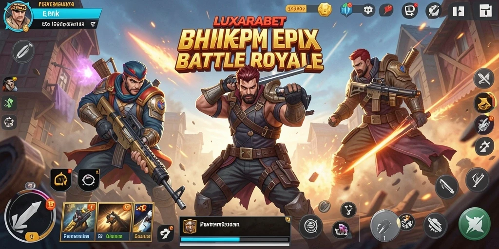 Gameplay intens LUXARABET dalam pertempuran Battle Royale.