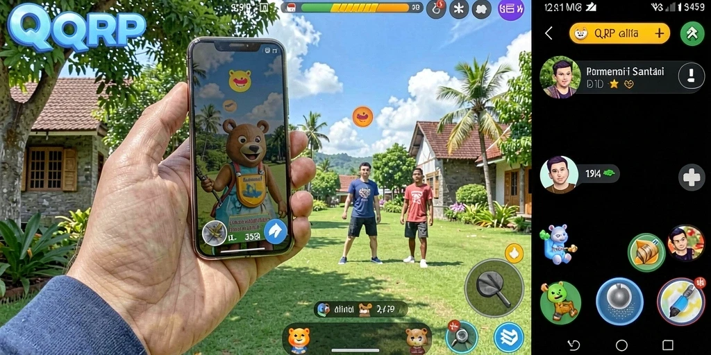 Tampilan gameplay QQRP yang cerah dan menyenangkan.