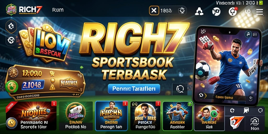 Tampilan utama RICH7 menampilkan pilihan taruhan yang dinamis.