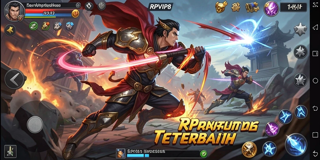 Tampilan mendebarkan dari gameplay RPVIP8 dengan aksi Fighting yang intens.
