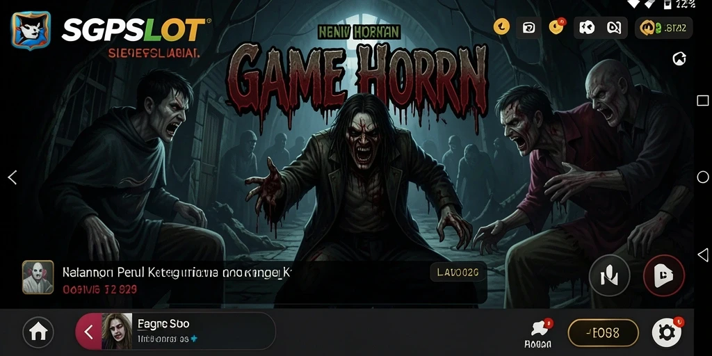 Screenshot gameplay menampilkan suasana horor yang mencekam di SGPSLOT.