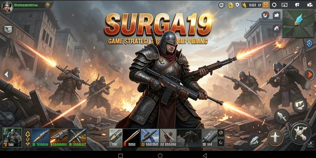 Tampilan gameplay SURGA19 dengan strategi pertarungan yang intens.