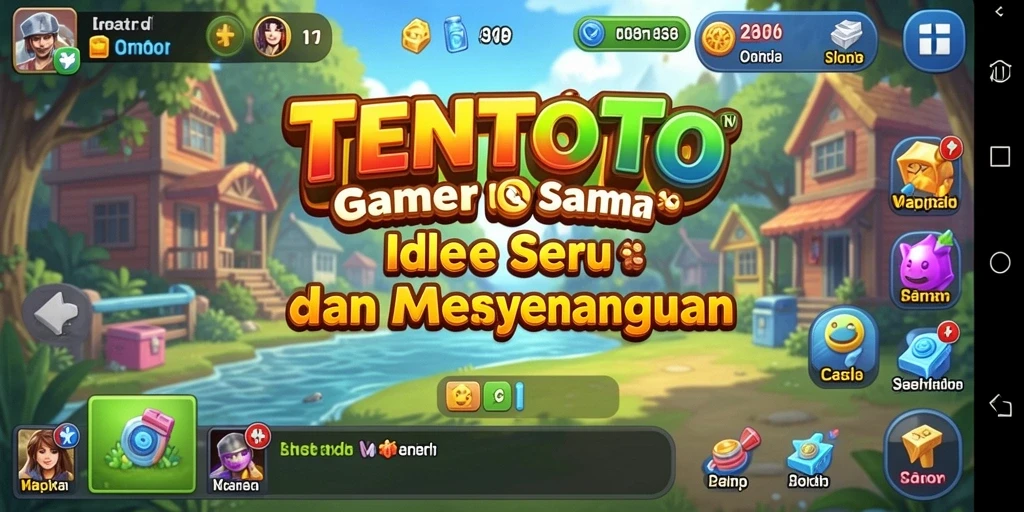 Tampilan gameplay TENTOTO yang menghibur dan interaktif.