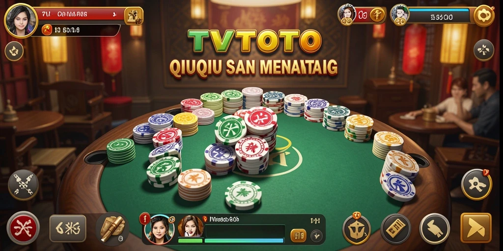 Screenshot utama TVTOTO menampilkan aksi seru QiuQiu.